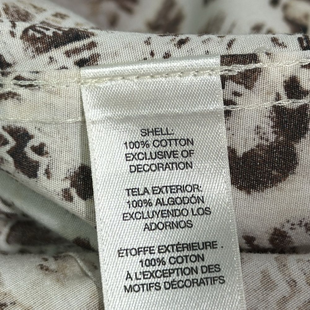 Chico’s Animal Print No-Iron Shirt Tunic Size 1 (8) Large - Picture 13 of 16